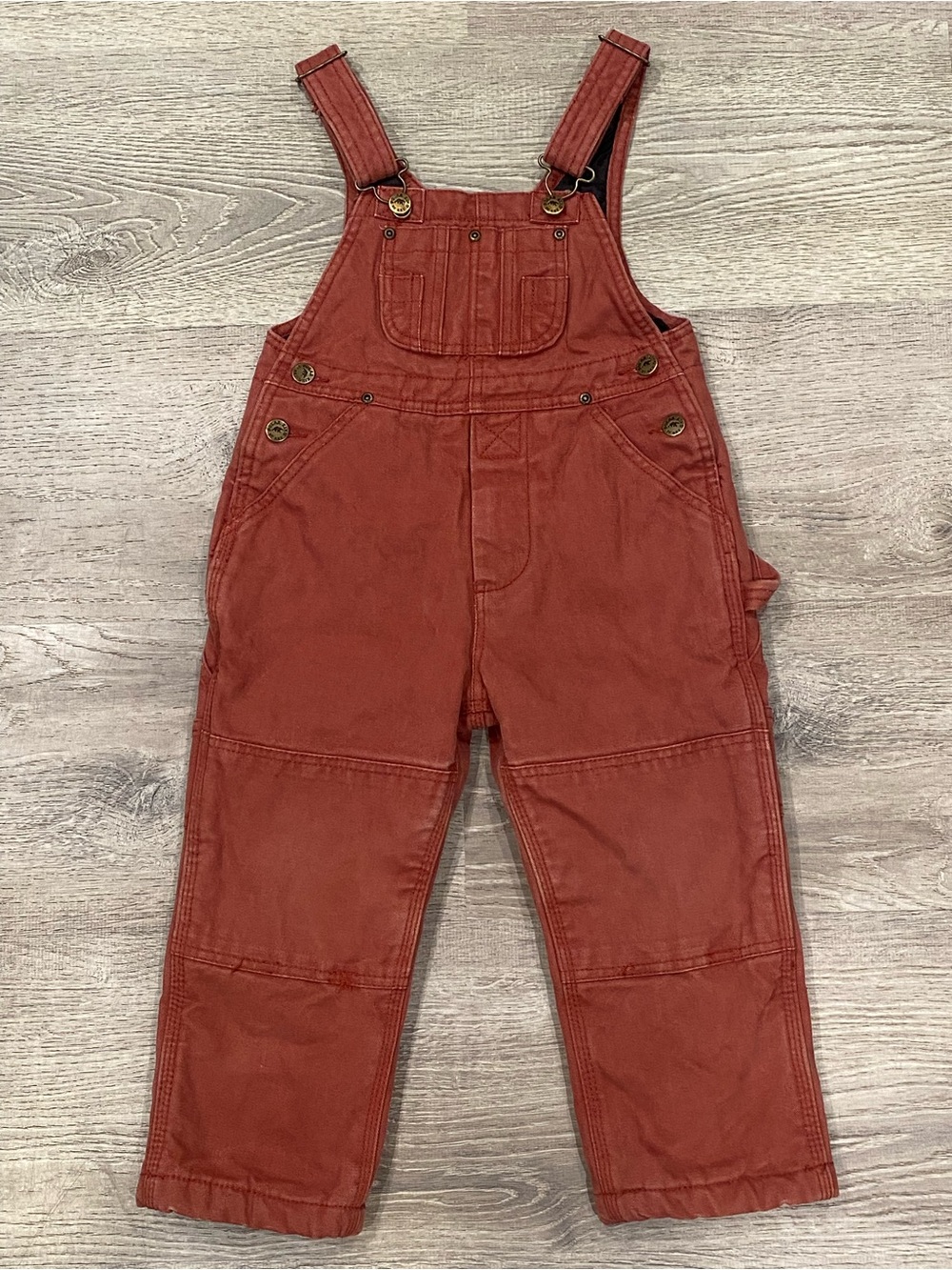 Polar King by Key Toddler Insulated Canvas Bib Overalls - 3T (Faded Rust/Brown)